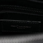 Calfskin Y Quilted Monogram Monochrome Medium Loulou Chain Satchel Black