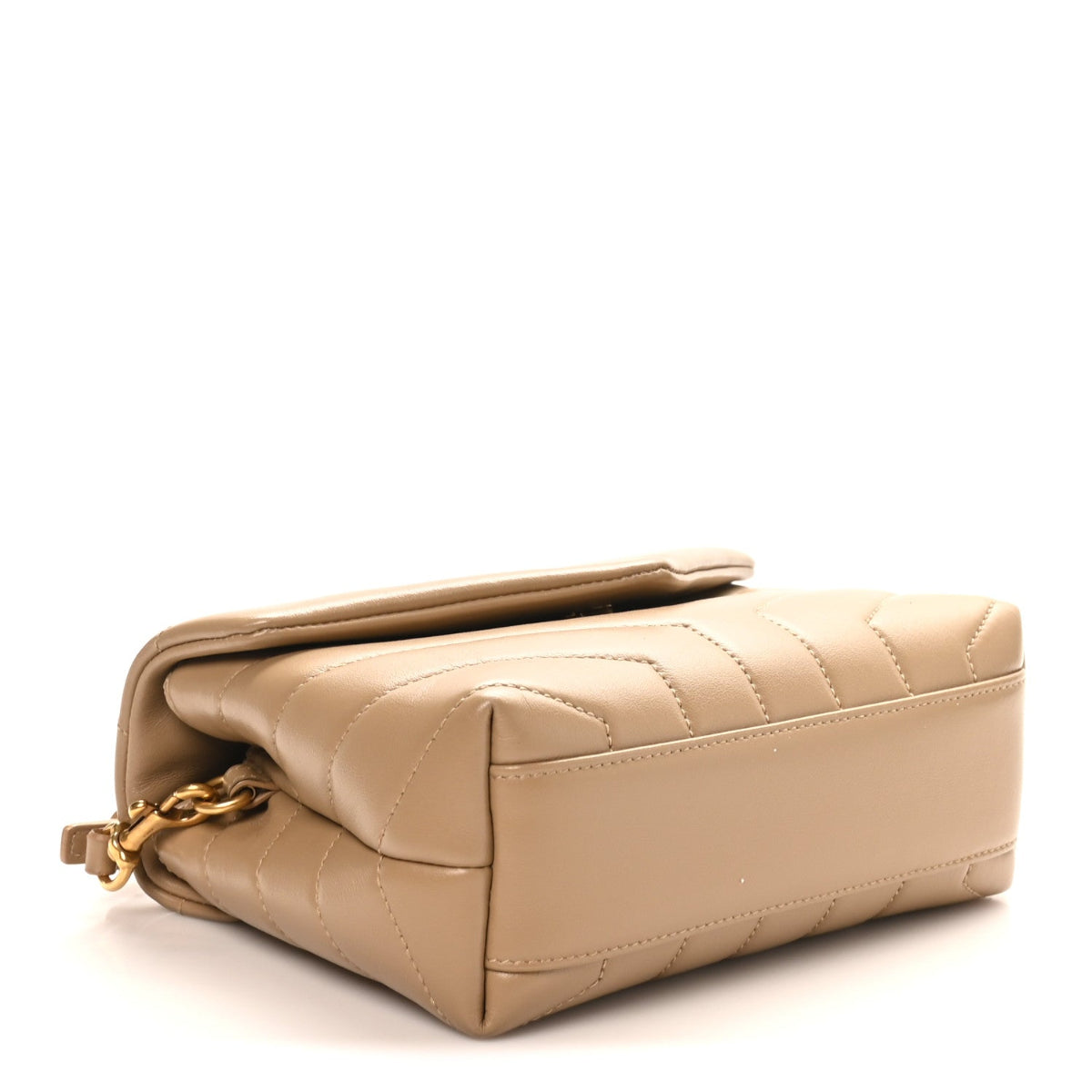 Calfskin Y Quilted Monogram Toy Loulou Crossbody Bag Dark Latte