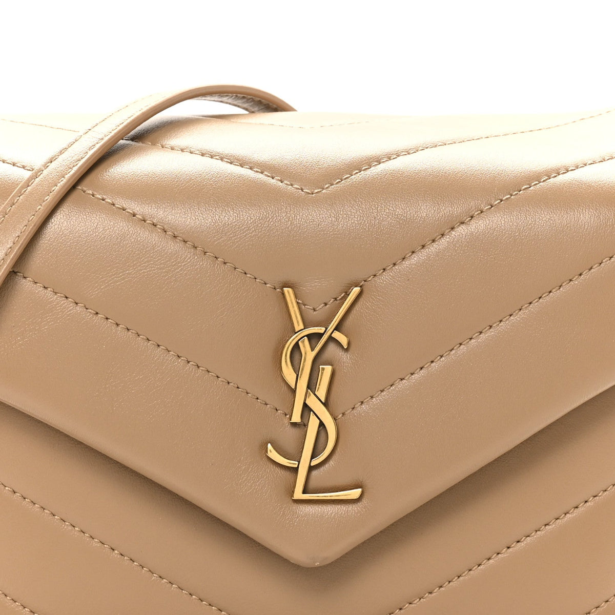 Calfskin Y Quilted Monogram Toy Loulou Crossbody Bag Dark Latte