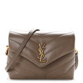 Calfskin Y Quilted Monogram Toy Loulou Crossbody Bag Taupe