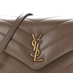Calfskin Y Quilted Monogram Toy Loulou Crossbody Bag Taupe