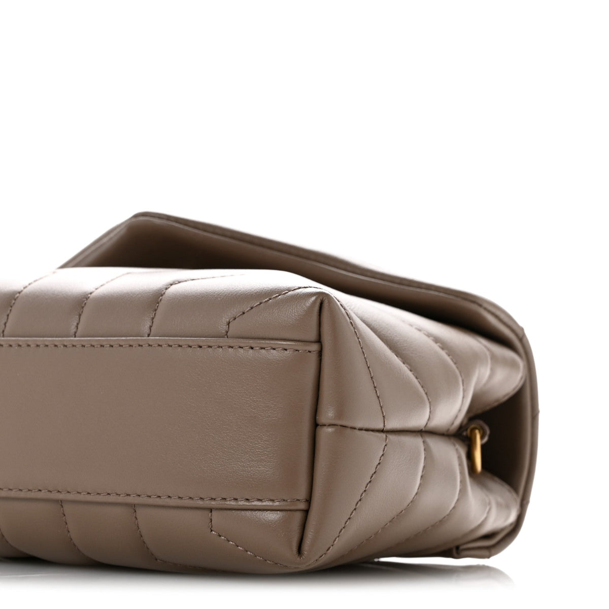 Calfskin Y Quilted Monogram Toy Loulou Crossbody Bag Taupe