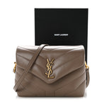 Calfskin Y Quilted Monogram Toy Loulou Crossbody Bag Taupe