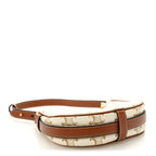 Canvas Calfskin Mini Ava Triomphe Shoulder Bag White