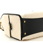 Canvas Calfskin Quilted Small Chanel 25 Handbag Ecru Black