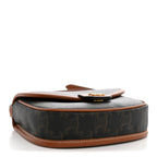 Canvas Calfskin Triomphe Mini Besace Tan
