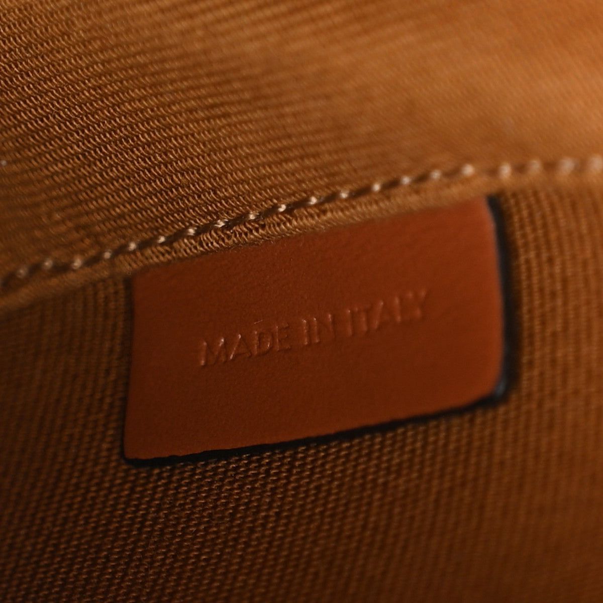 Canvas Calfskin Triomphe Mini Besace Tan