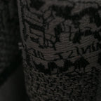 Canvas Embroidered Medium Plan De Paris Book Tote Grey Black