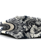 Canvas Embroidered Mini Toile De Jouy Book Tote Blue