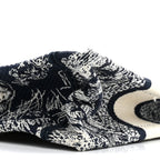 Canvas Embroidered Mini Toile De Jouy Book Tote Blue