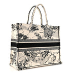 Canvas Zodiac Toile De Jouy Embroidered Large Book Tote Latte