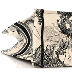 Canvas Zodiac Toile De Jouy Embroidered Large Book Tote Latte