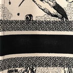 Canvas Zodiac Toile De Jouy Embroidered Large Book Tote Latte