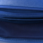 Caviar Chevron Quilted Single Flap Blue