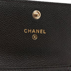 Caviar Quilted Boy Card Holder On Chain Black