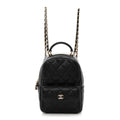 Caviar Quilted CC Mini Classic Backpack Black