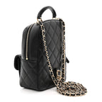 Caviar Quilted CC Mini Classic Backpack Black