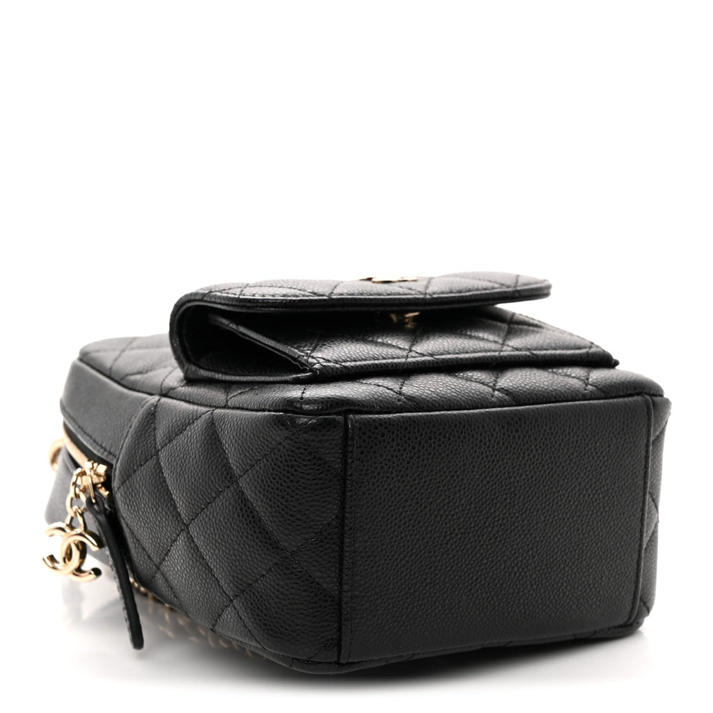 Caviar Quilted CC Mini Classic Backpack Black
