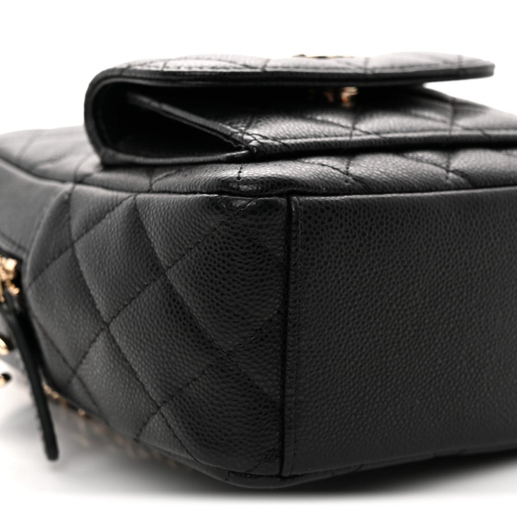 Caviar Quilted CC Mini Classic Backpack Black
