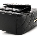 Caviar Quilted CC Mini Classic Backpack Black