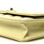 Caviar Quilted CC Turn Lock Wallet On Chain WOC Light Yellow