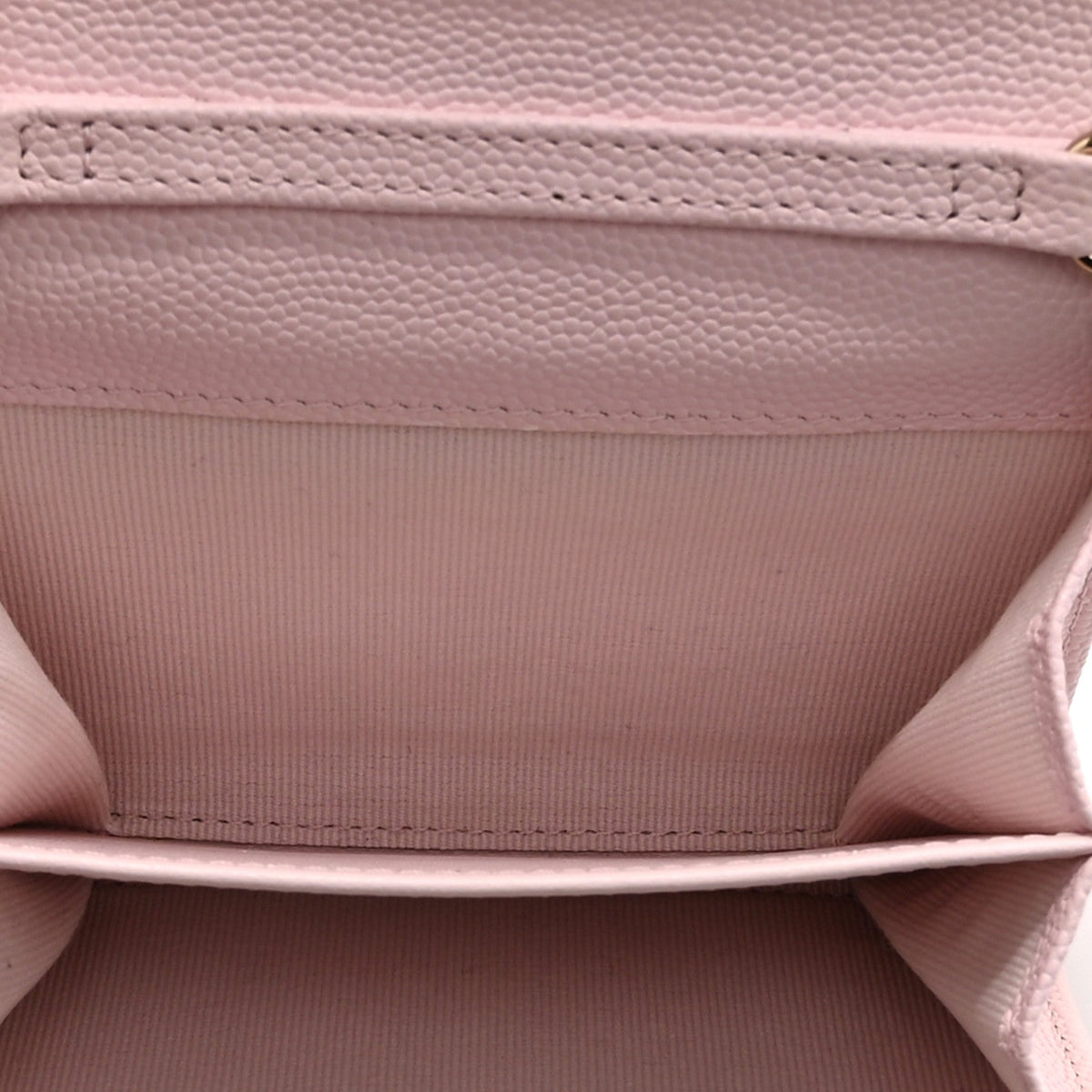 Caviar Quilted Flap Card Holder On Chain Pink