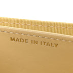 Caviar Quilted Flap Card Holder On Chain Yellow