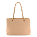 Caviar Quilted Grand Shopping Tote GST Beige Clair