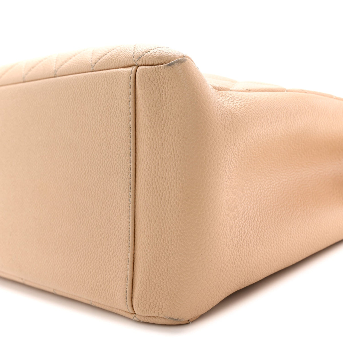 Caviar Quilted Grand Shopping Tote GST Beige Clair
