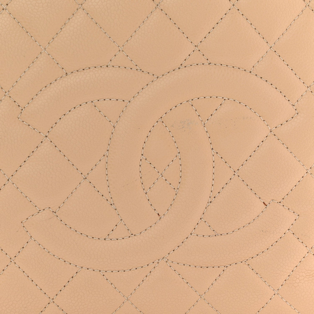 Caviar Quilted Grand Shopping Tote GST Beige Clair