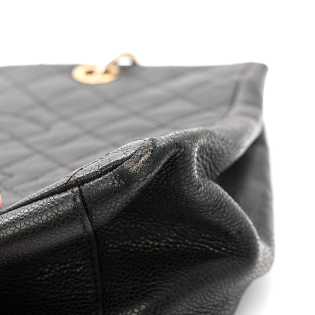 Caviar Quilted Grand Shopping Tote GST Black