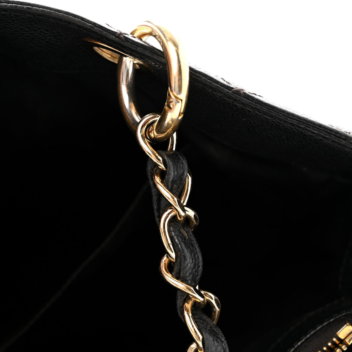 Caviar Quilted Grand Shopping Tote GST Black