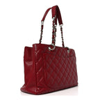 Caviar Quilted Grand Shopping Tote GST Red