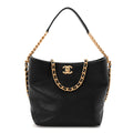 Caviar Quilted Hobo Black