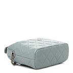 Caviar Quilted Hobo Clutch With Chain Light Green