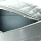 Caviar Quilted Hobo Clutch With Chain Light Green