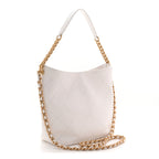 Caviar Quilted Hobo White