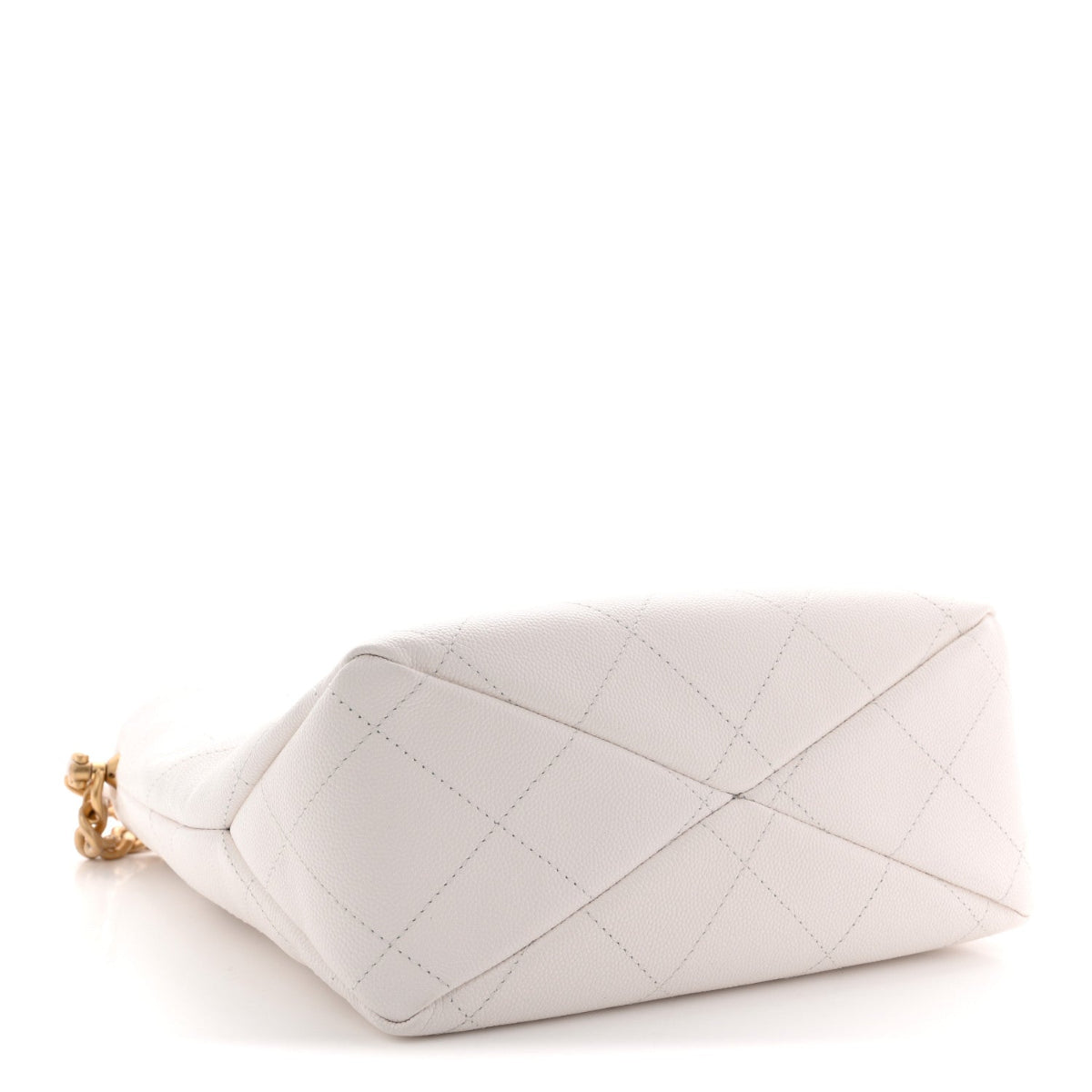 Caviar Quilted Hobo White