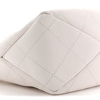 Caviar Quilted Hobo White