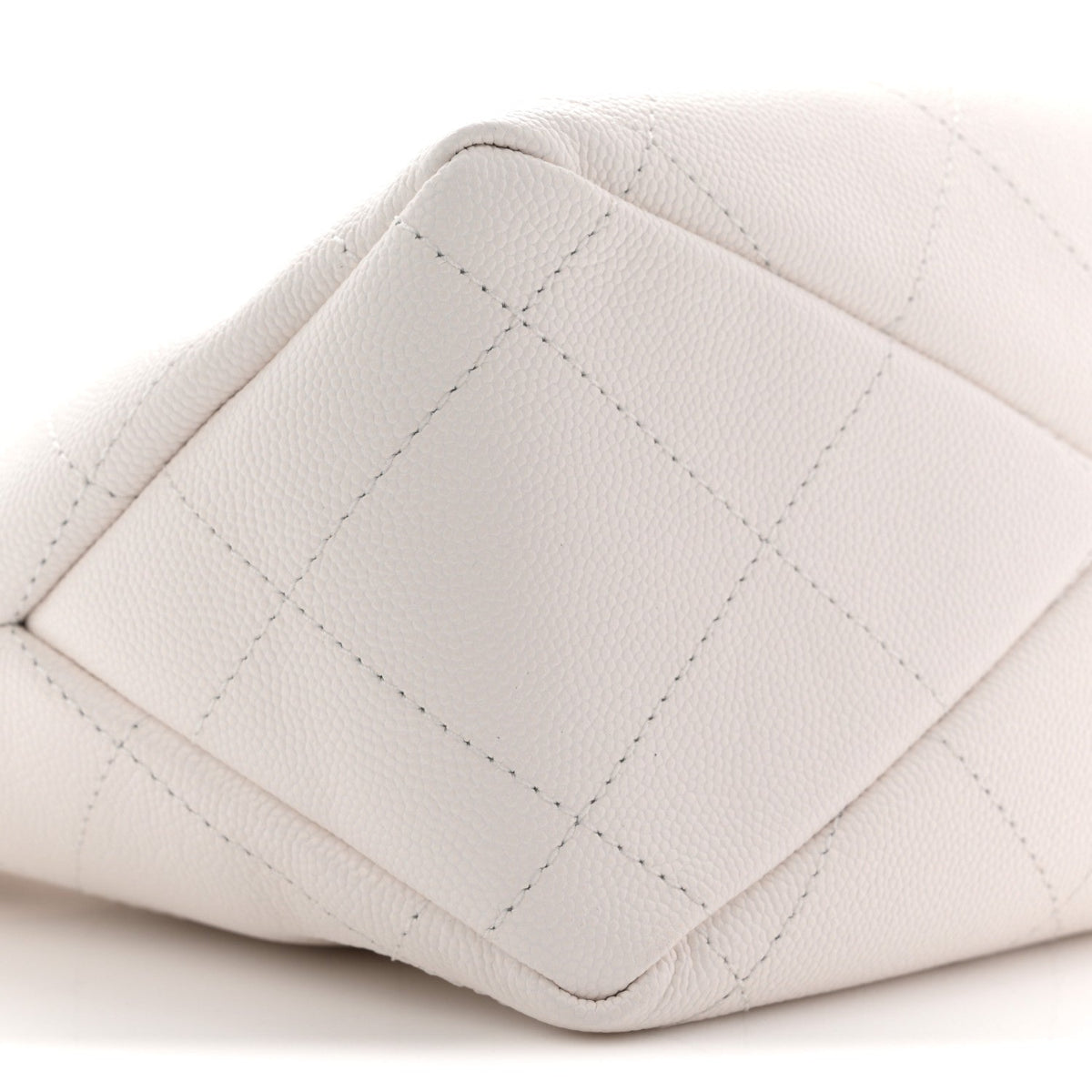 Caviar Quilted Hobo White