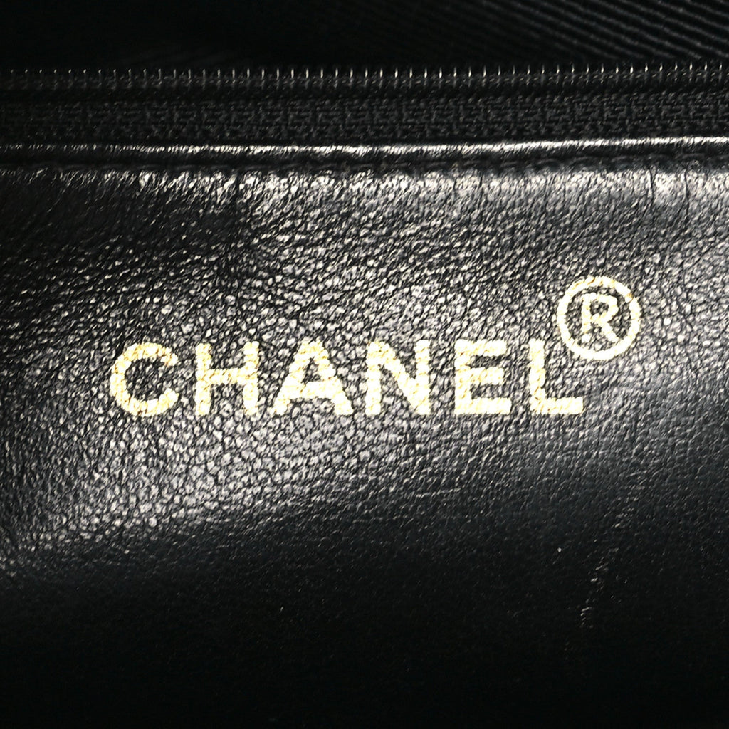 Caviar Quilted Medallion Tote Black