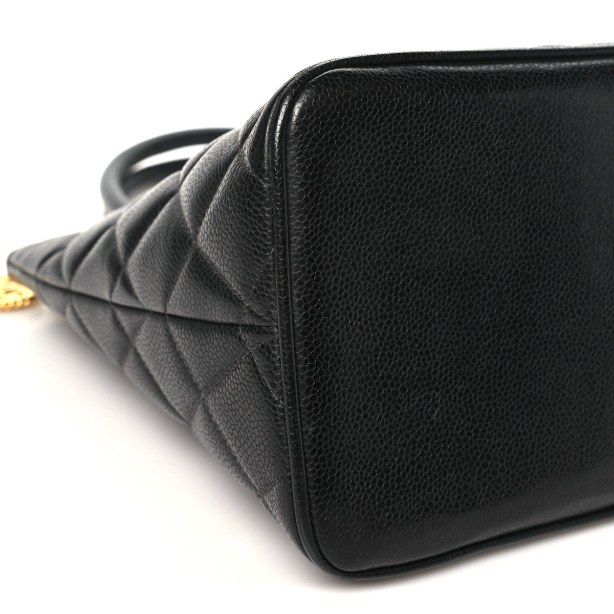 Caviar Quilted Medallion Tote Black