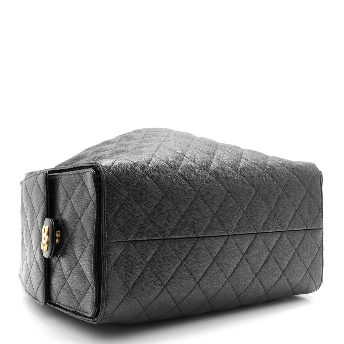 Caviar Quilted Medium Chanel 25 Handbag Black