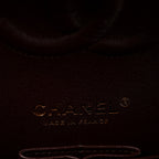 Caviar Quilted Medium Double Flap Dark Brown