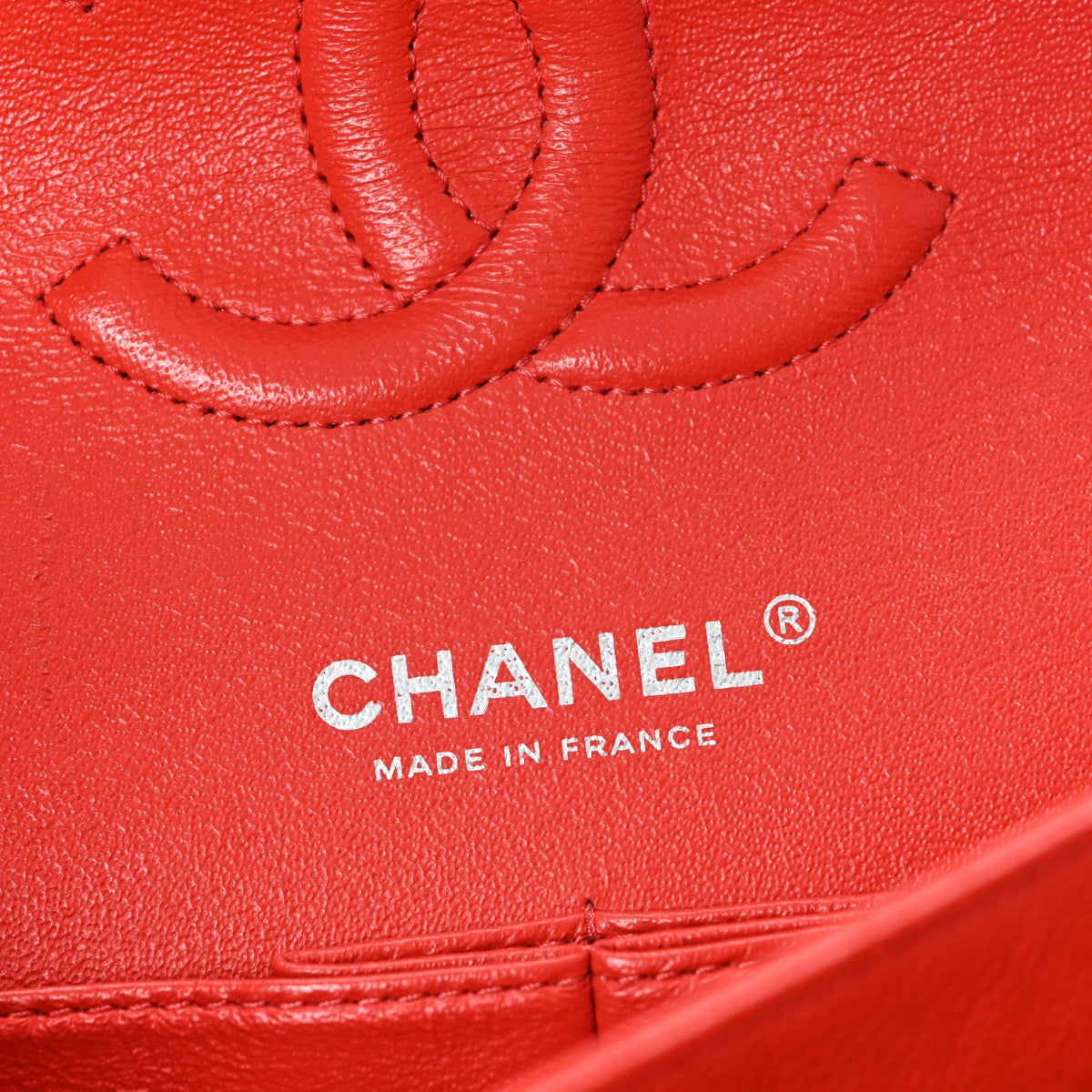 Caviar Quilted Medium Double Flap Red