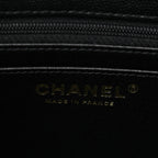 Caviar Quilted Medium Retro Twist Top Handle Flap Black