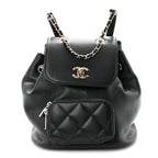 Caviar Quilted Mini Business Affinity Backpack Black