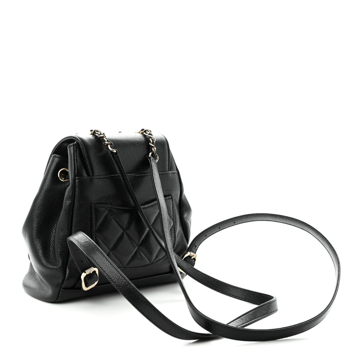 Caviar Quilted Mini Business Affinity Backpack Black