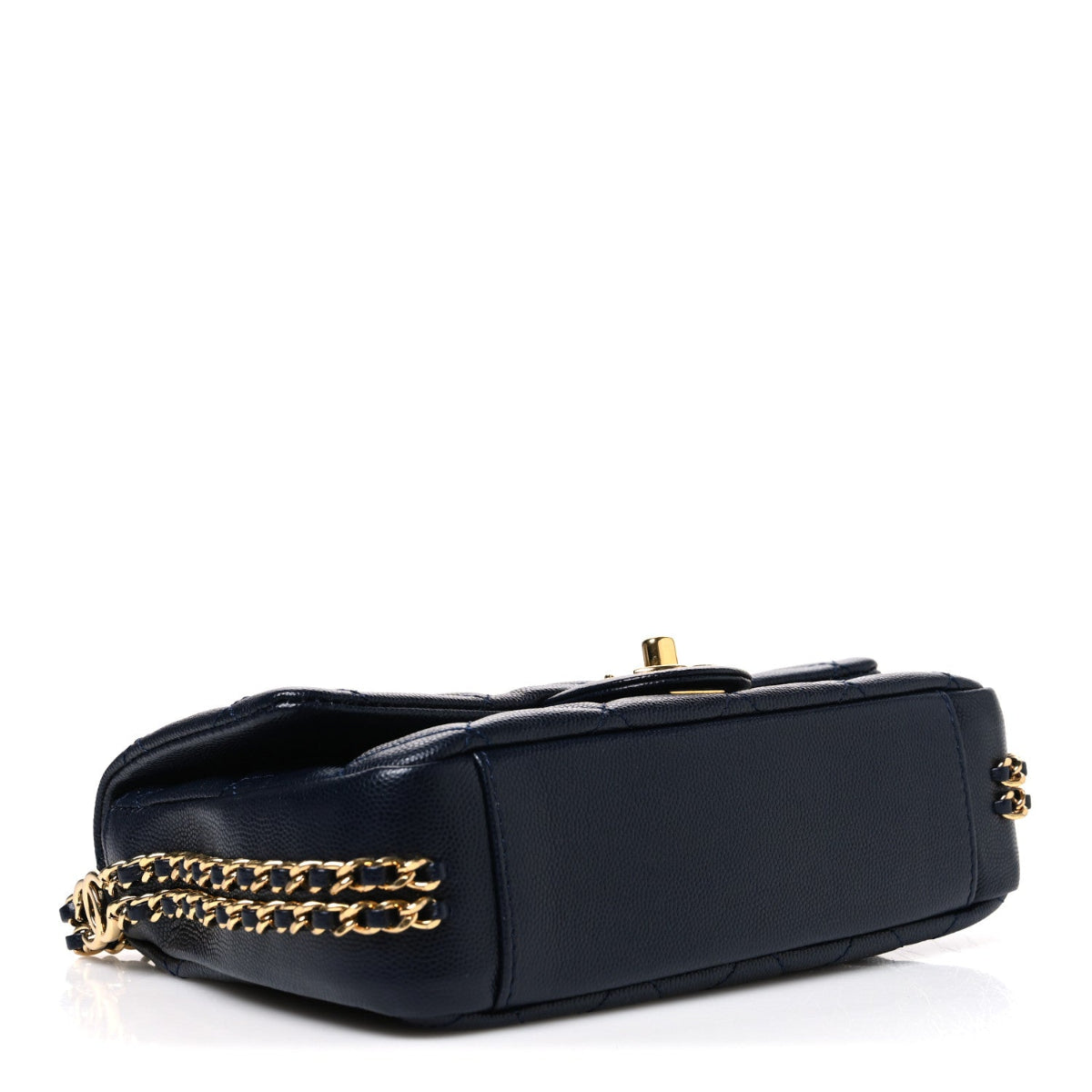 Caviar Quilted Mini CC You Flap Navy
