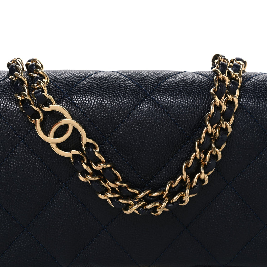 Caviar Quilted Mini CC You Flap Navy